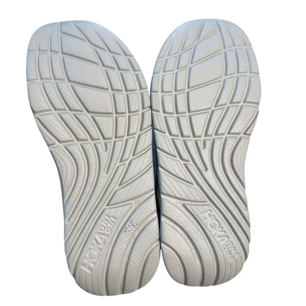 Hoka Ora Recovery Flip Grey Lunar Rock White  Men's Size 12 Flip Flops Sandals
